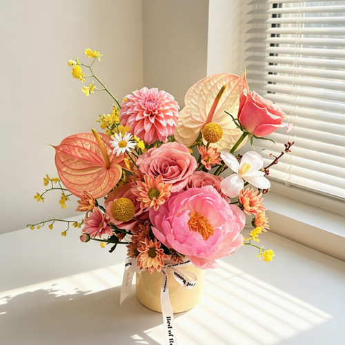 Coral Dance Flower Box | Bed of Roses