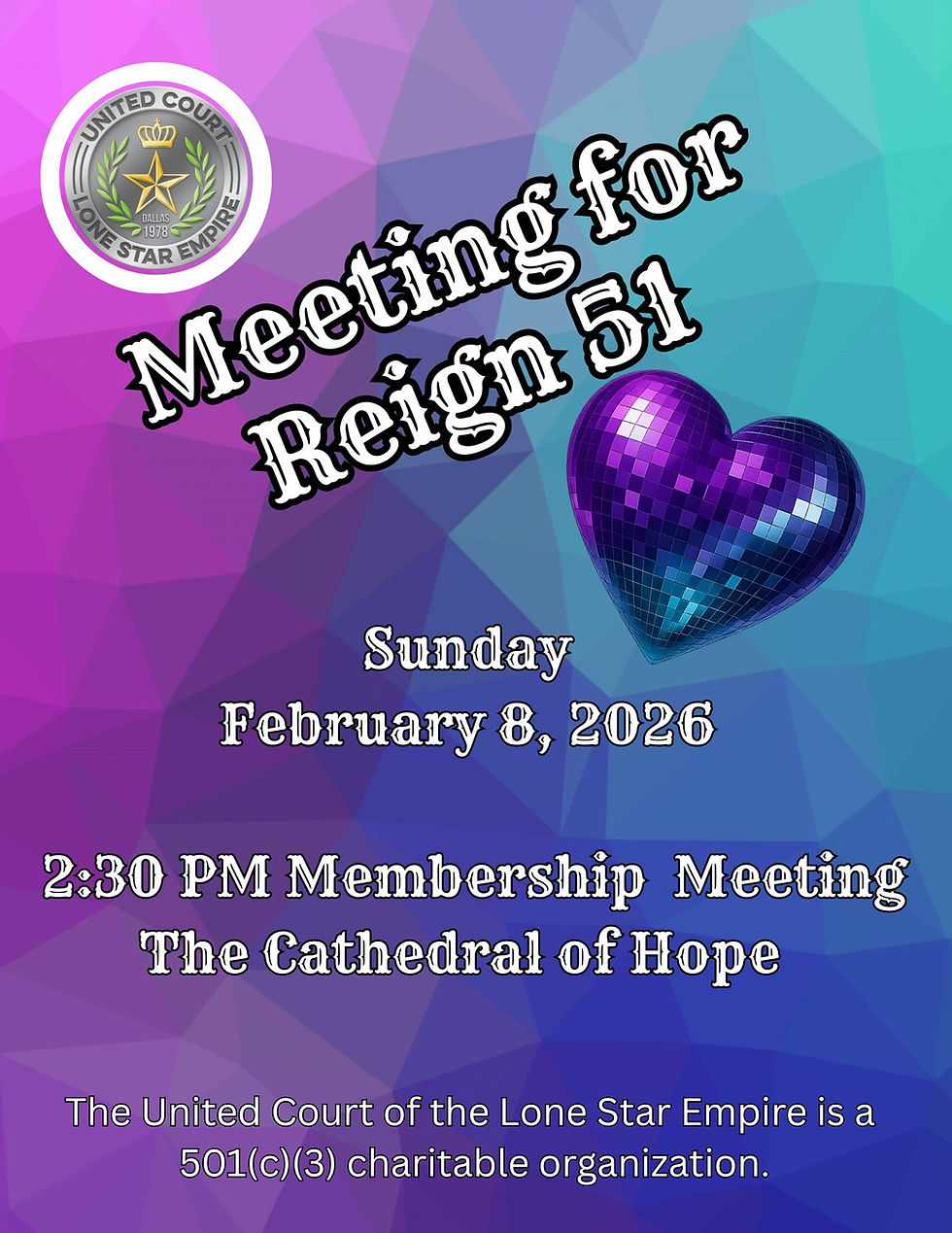 General Membership Meeting February Edition