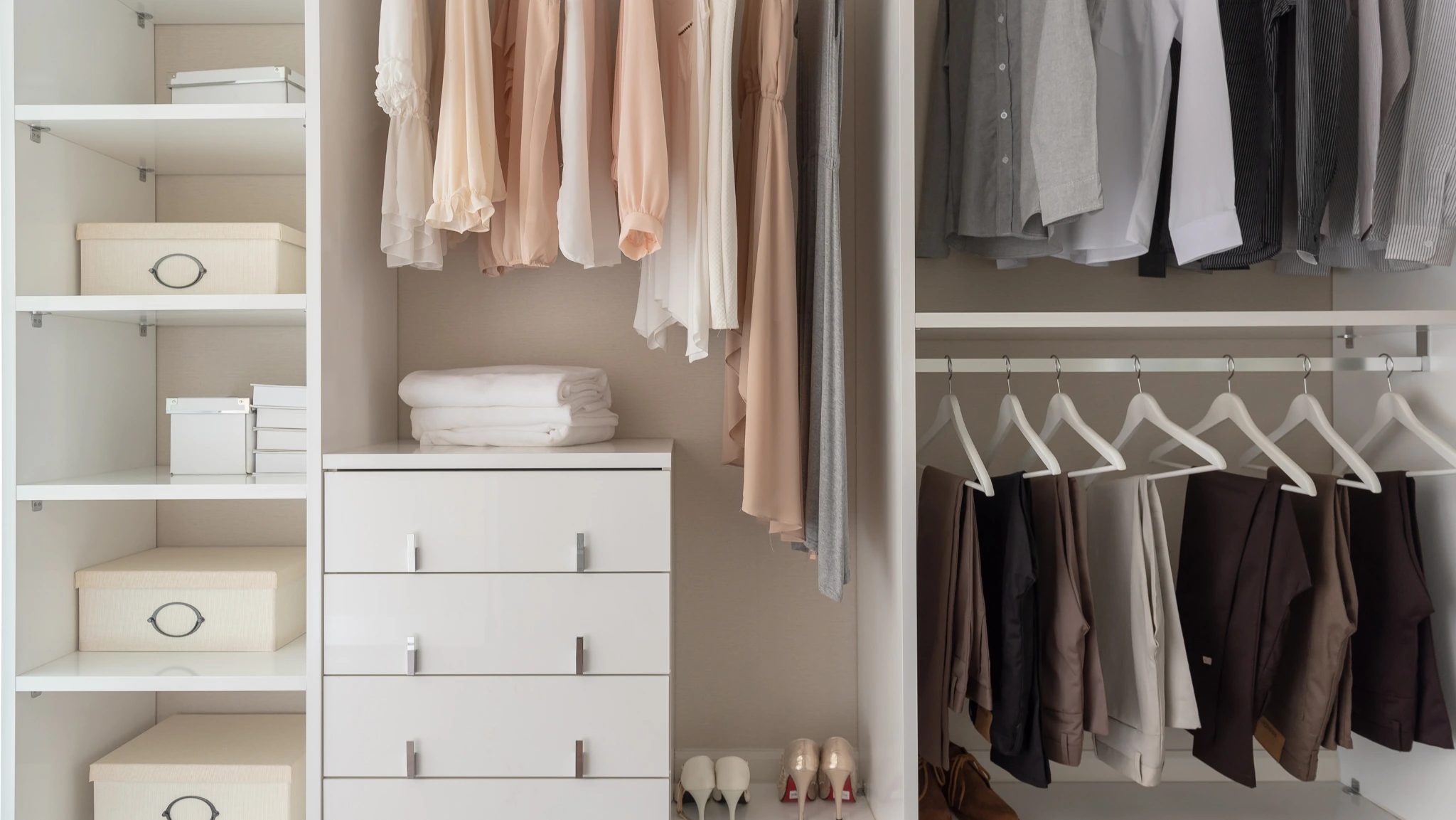 An organized closet