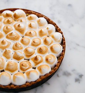 Meringue top on a cake
