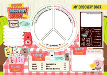 Discovery Diner ARFID and sensory feeding worksheet helping children explore food feelings