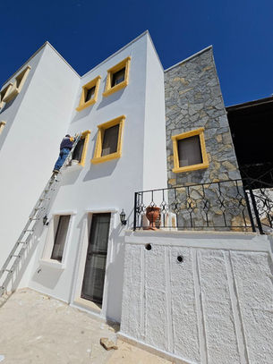 Bodrum dış cephe boya badana işlemi