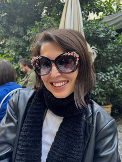 Woman with Headband and Sunglasses