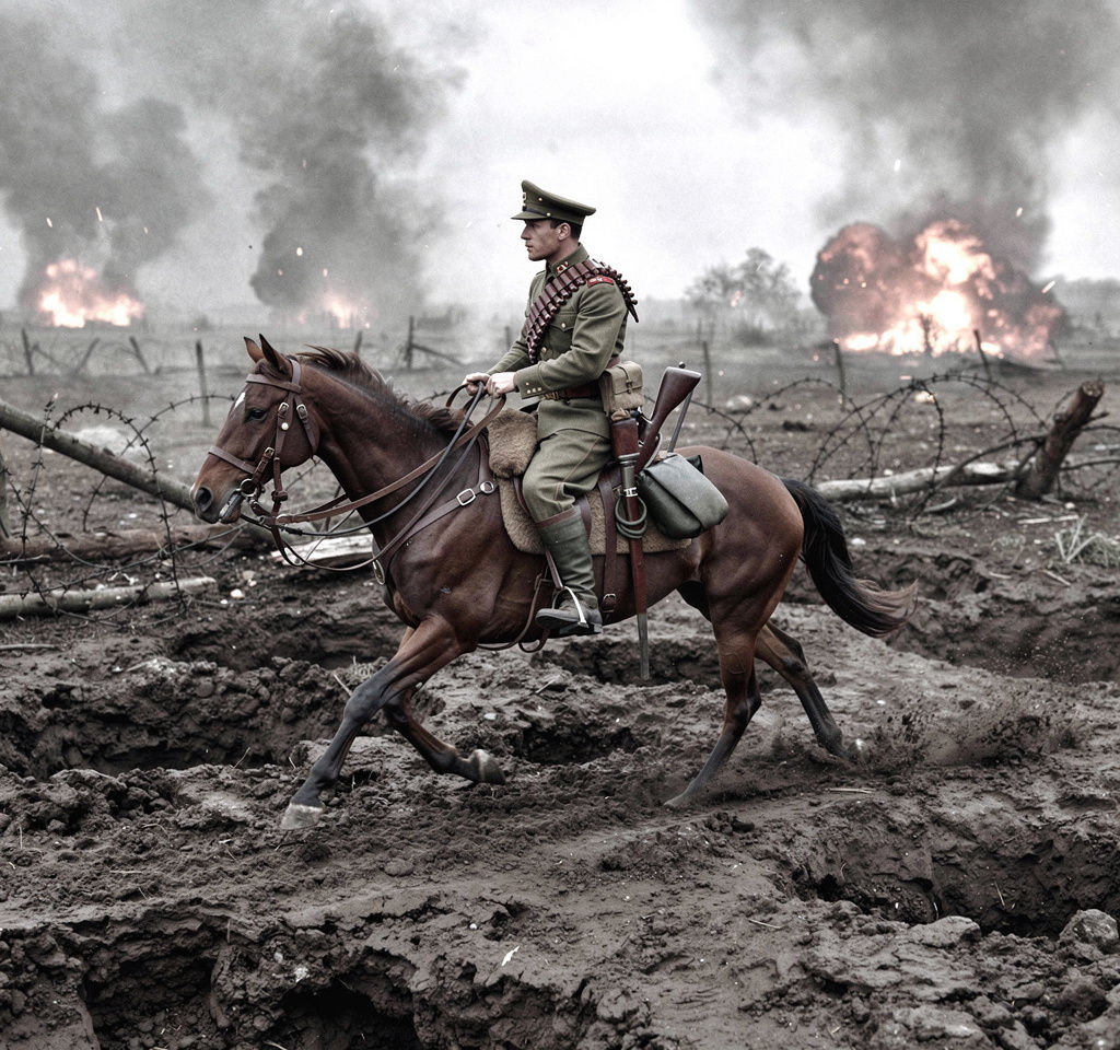 WW1 North Somerset Yeomany Soldier.