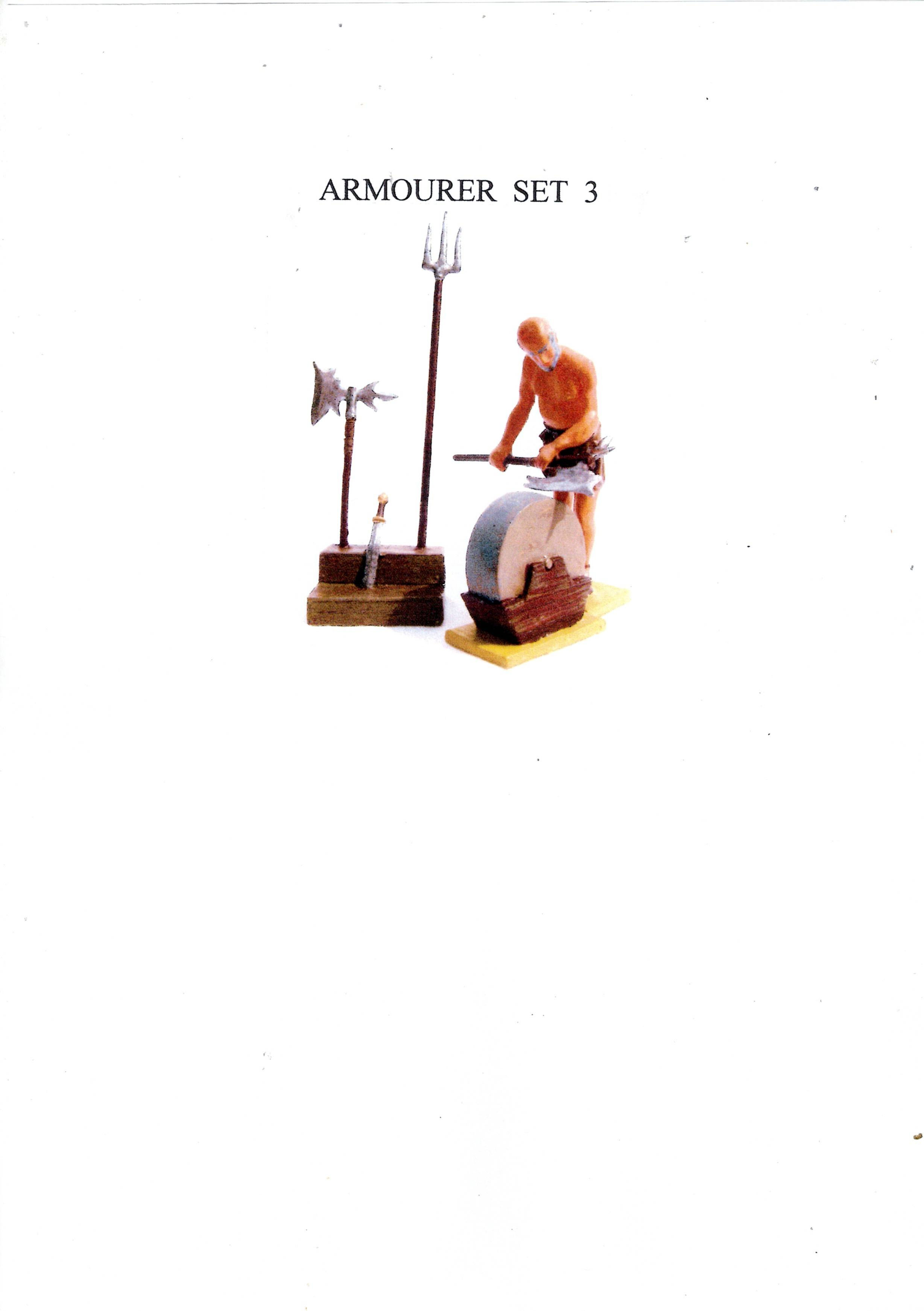 Romes Arenas Set The Armourer at work with tools.