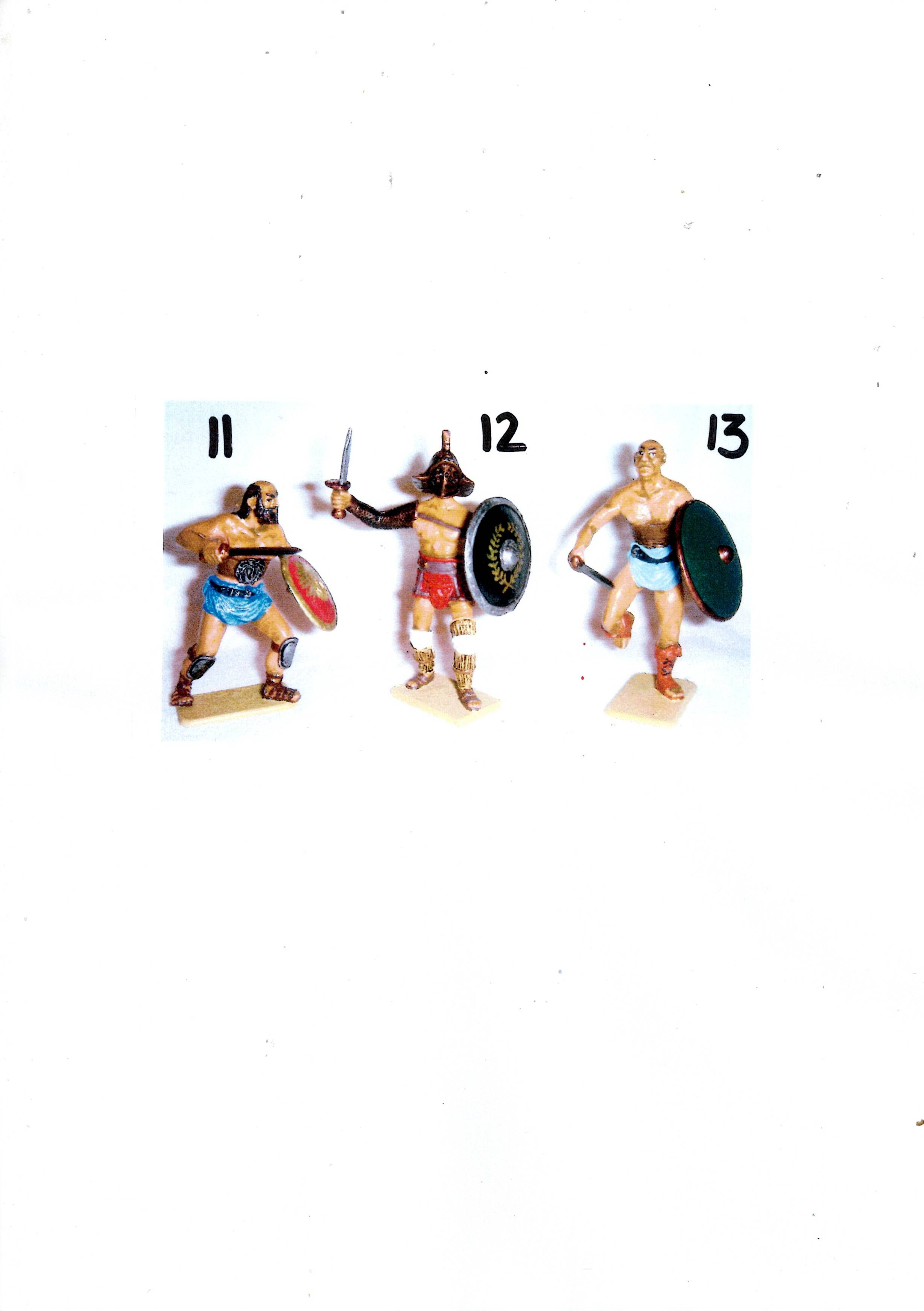 Gladiator Figures 8 12 and 13