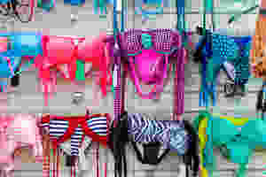 trying on bathing suits