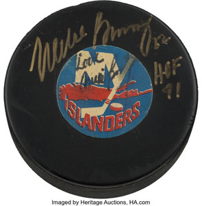 Mike Bossy Game Used Puck