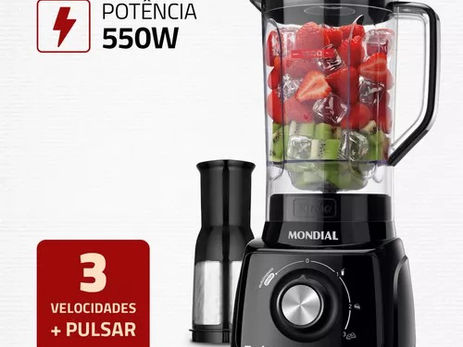 Liquidificador L-99-fb Turbo Power 2,2 L Potência De 550w Cor Preto Mondial 127V