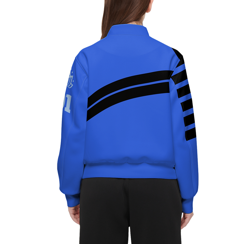 Thumbnail: Women's Double Layered Bomber Sports Jacket-Techno Scuba Knit