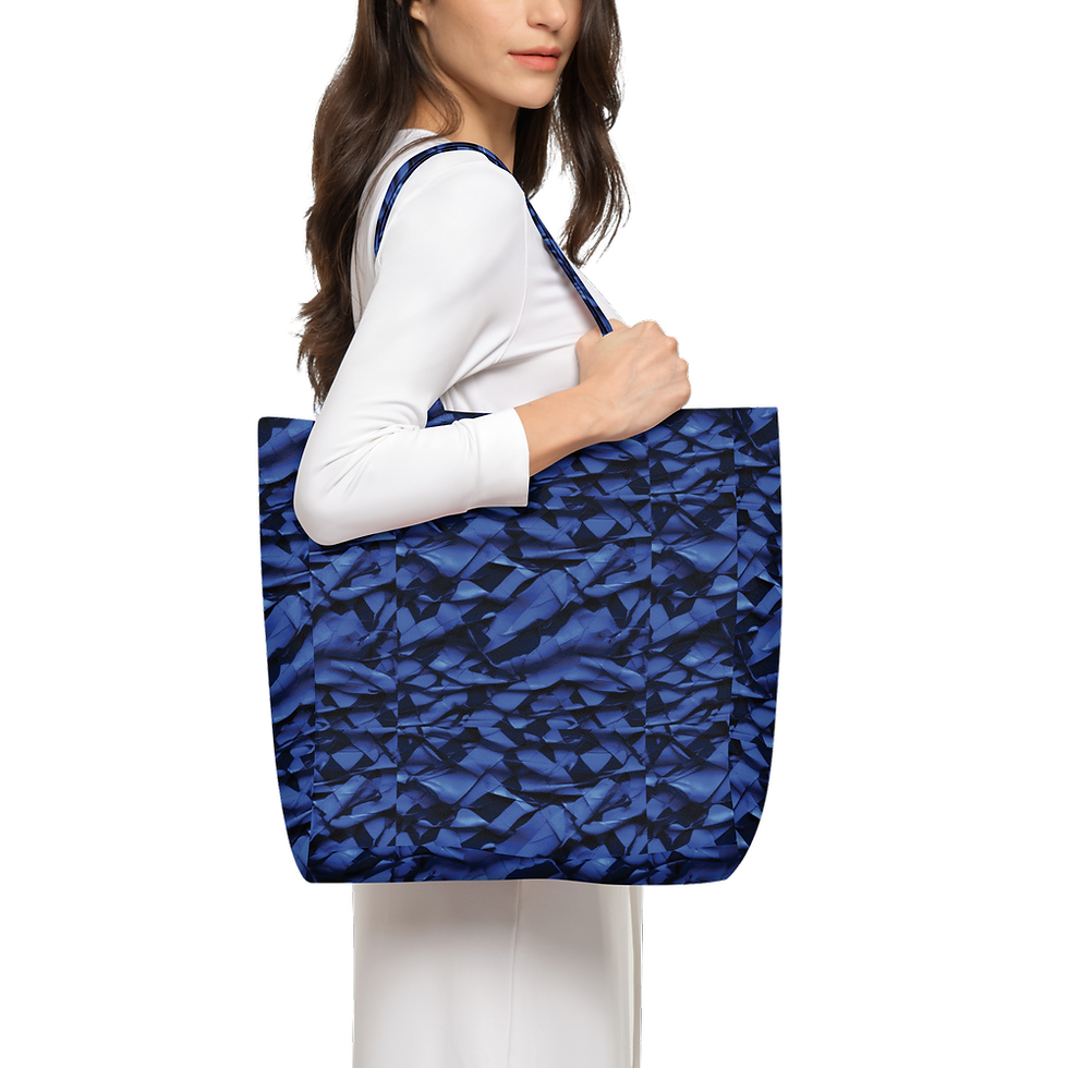 Thumbnail: Large City Tote Bag Lined with Inside Pocket – Linen Like Fabric