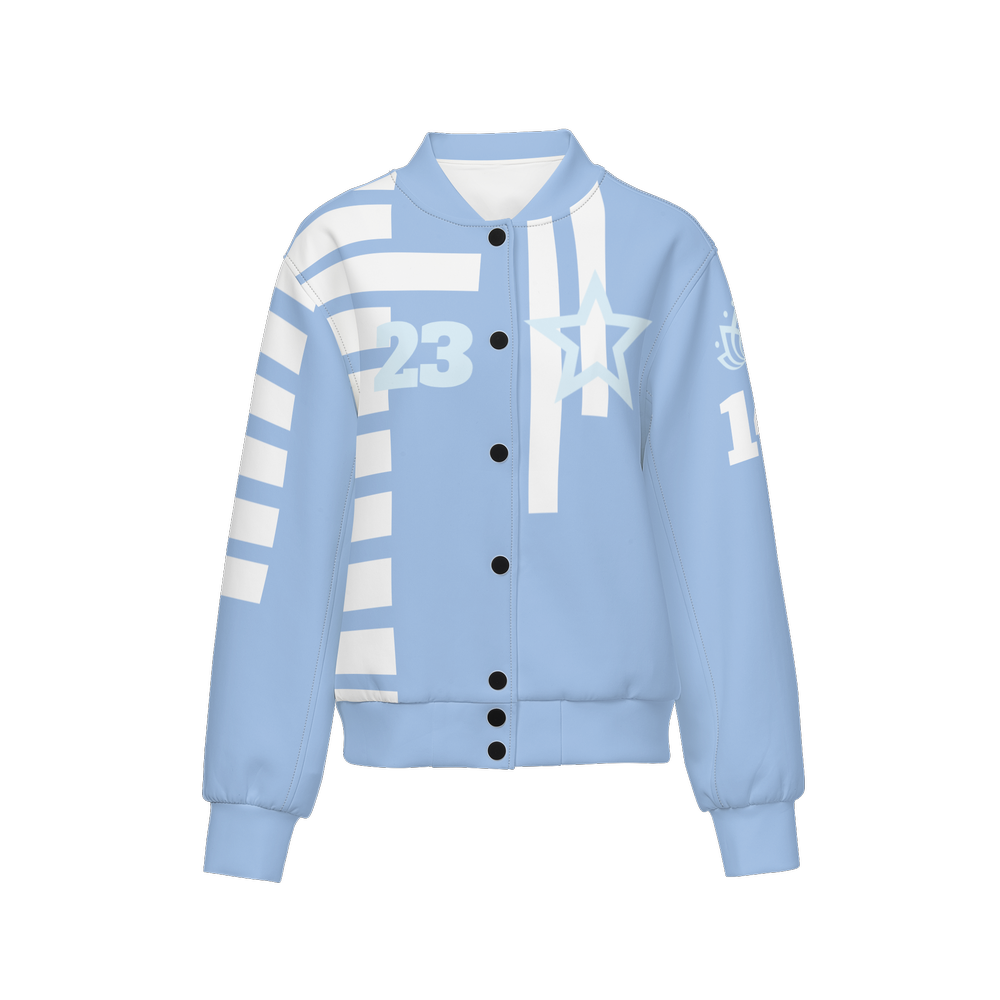 Women's Double Layered Bomber Sports Jacket-Techno Scuba Knit