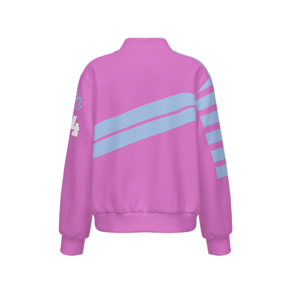 Thumbnail: Women's Double Layered Bomber Sports Jacket-Techno Scuba Knit