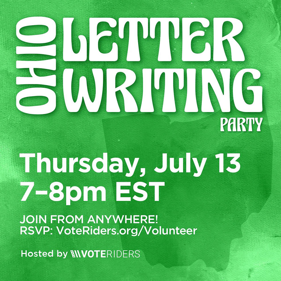 VoteRiders Ohio Letter Writing Party