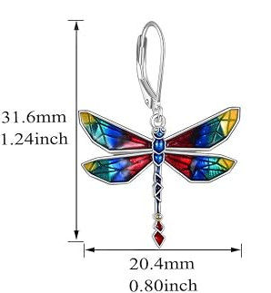 Thumbnail: Rainbow Dragonfly Earrings