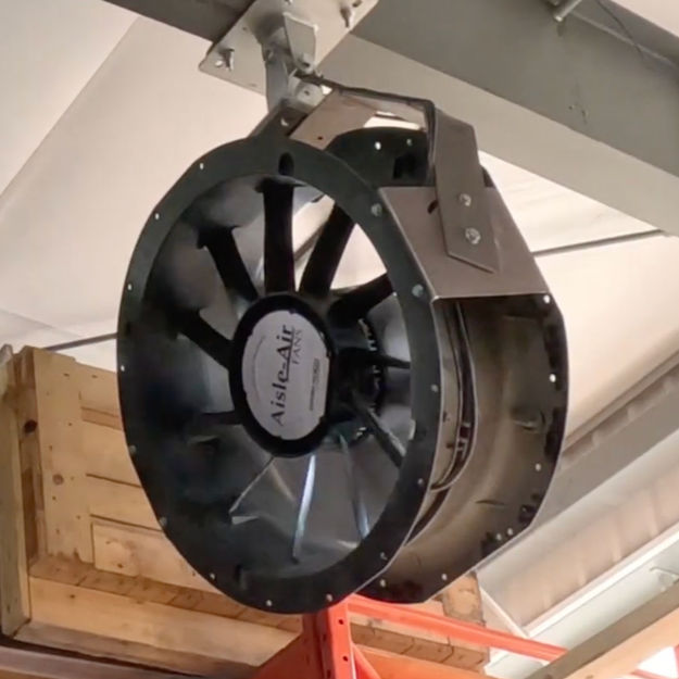Fan in warehouse