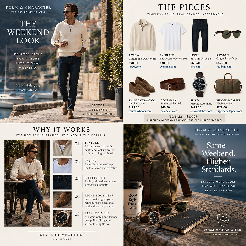The weekend look of a gentleman