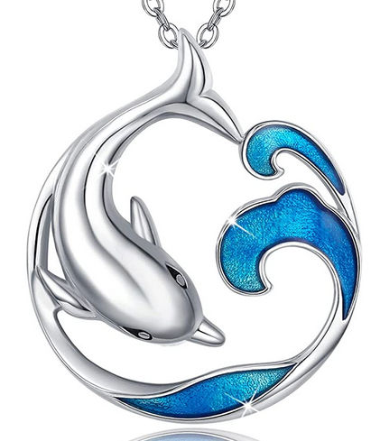 Thumbnail: Sterling Silver Frolicking Dolphin
