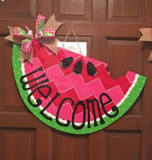 Watermelon Welcome Sign