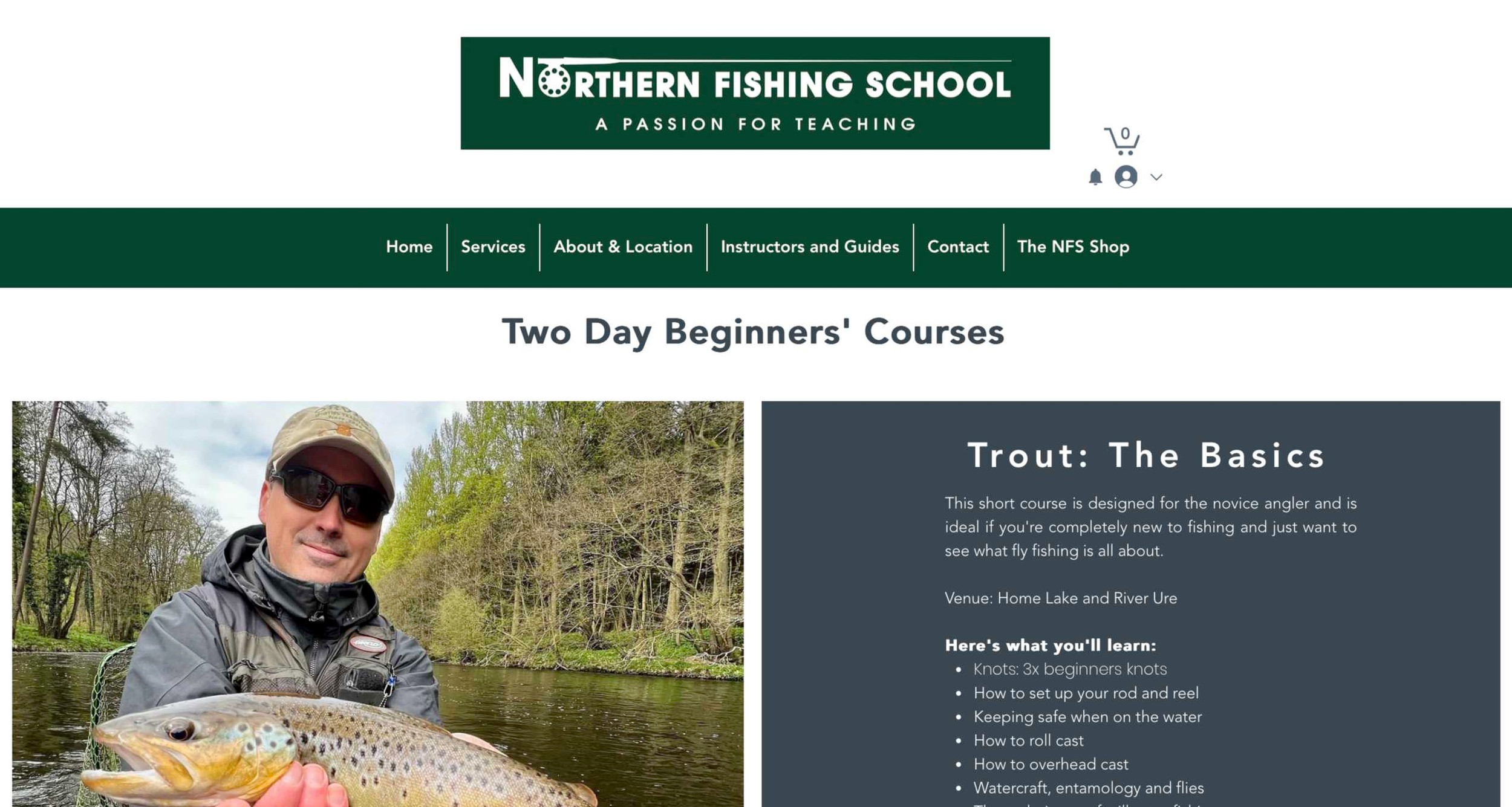 Beginners' Fly Fishing Courses River Ure Yorkshire Dales