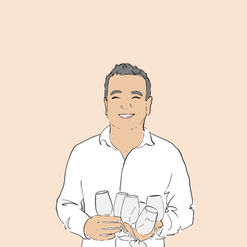 Portrait illustré vigneron