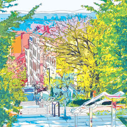 Illustration des pentes de la croix rousse