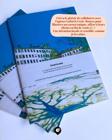 Carnet avec couverture personnalisée pour l'agence immobiliere Laforet