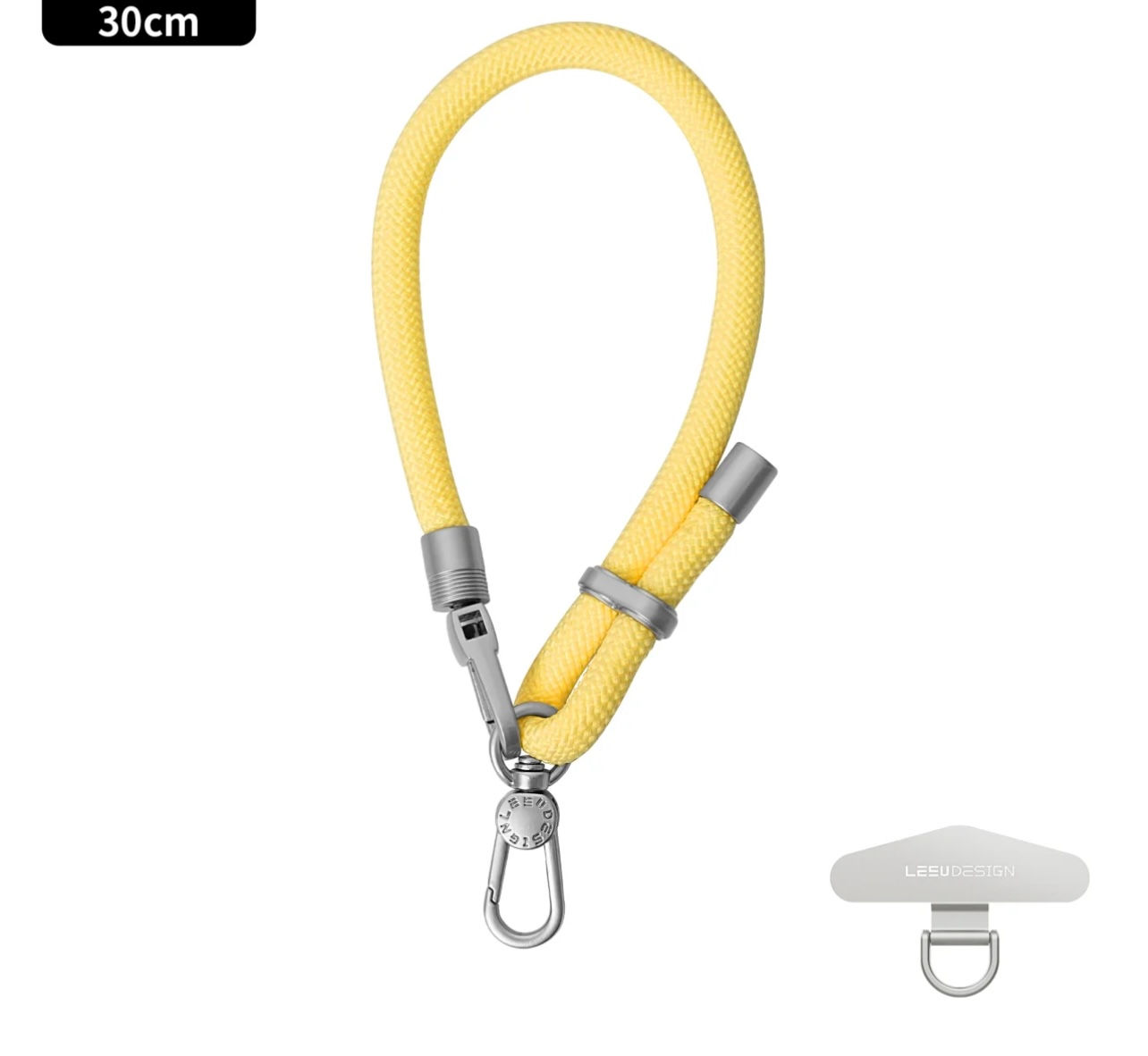 Lemon Yellow Wrist Strap – Short Adjustable Phone Lanyard