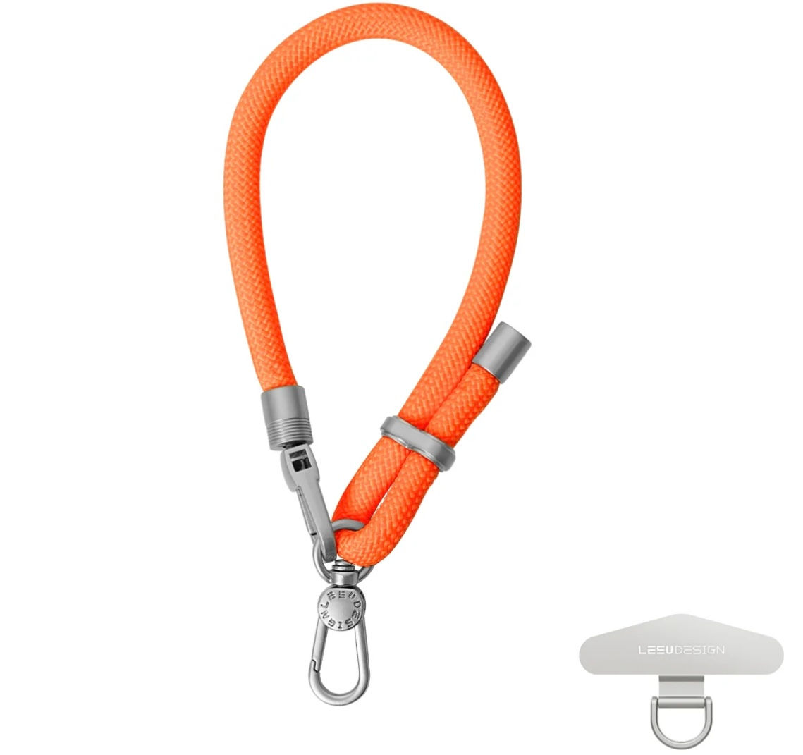 Sunset Orange Wrist Strap – Adjustable Short Phone Lanyard