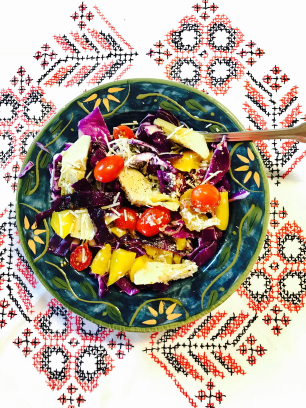 Zesty Artichoke and Tomato Slaw