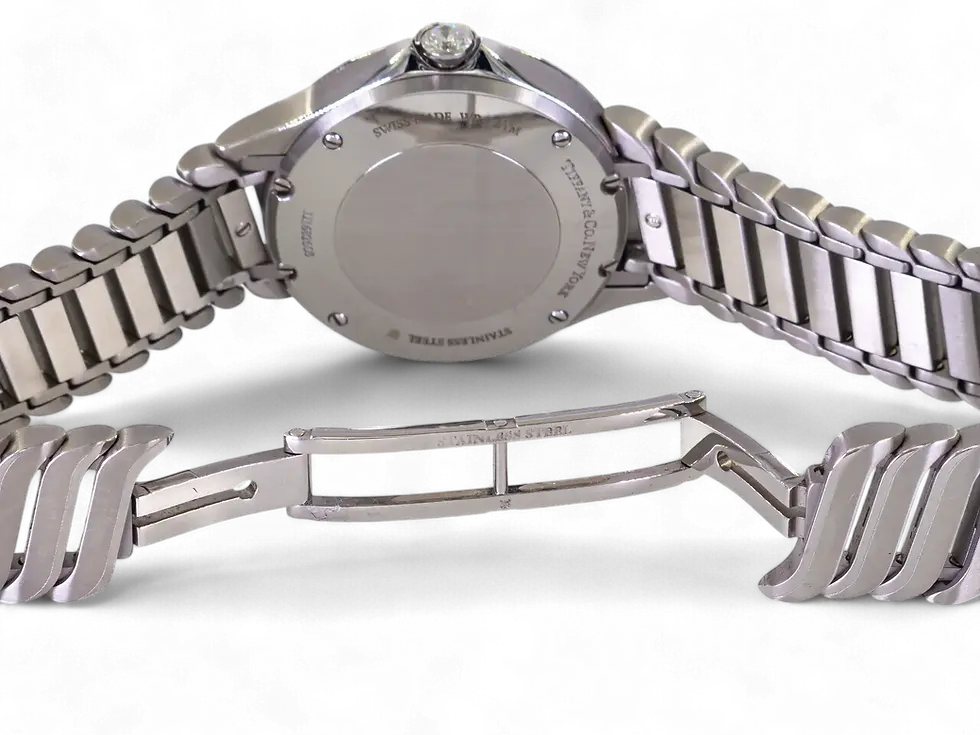 Thumbnail: Tiffany&Co Metro Horloge –  Diamanten