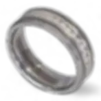 Thumbnail: 925 Zilver/Staal ring – 0,30CT Diamanten