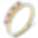 14K Gouden ring – 0,14CT Diamant & 0,14CT Robijn