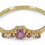 Thumbnail: 14K Gouden ring – 0,02CT Diamant & 0,25CT Robijn