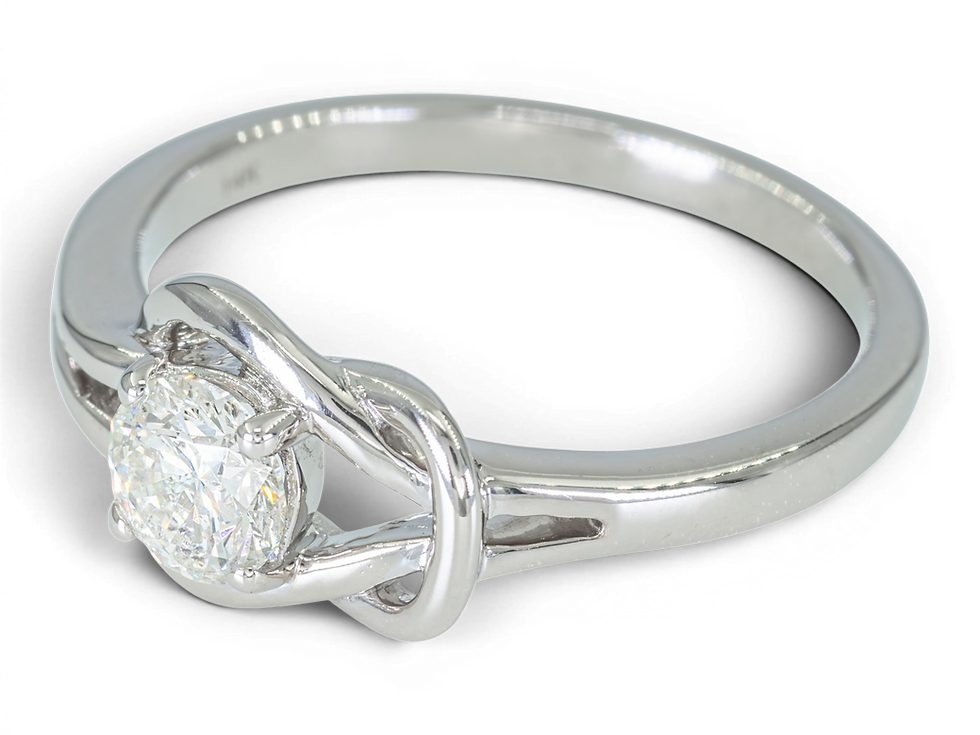 Thumbnail: 14K Gouden ring – 0,61CT Diamant Solitair