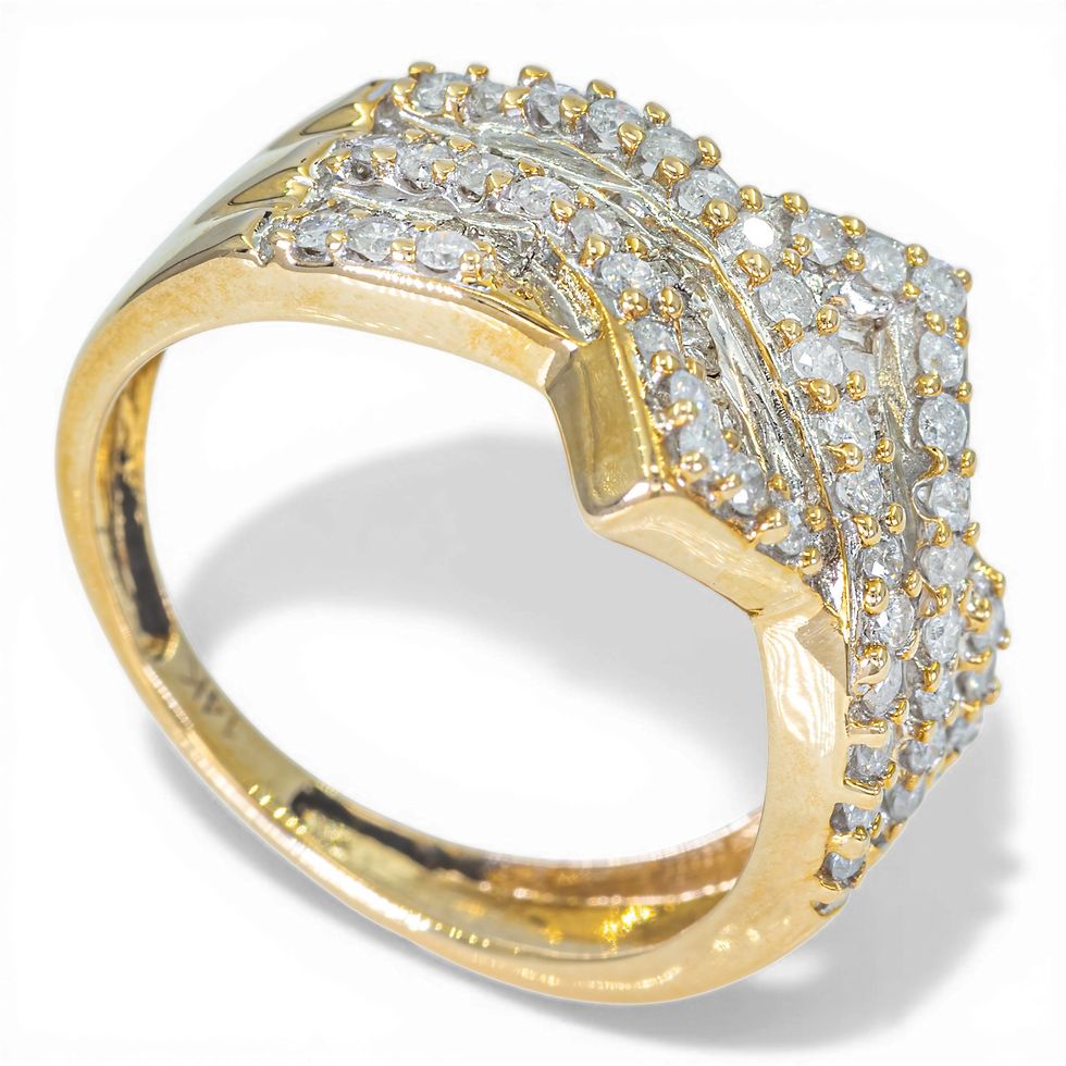 Thumbnail: 14K Gouden ring – 1,10CT Diamanten