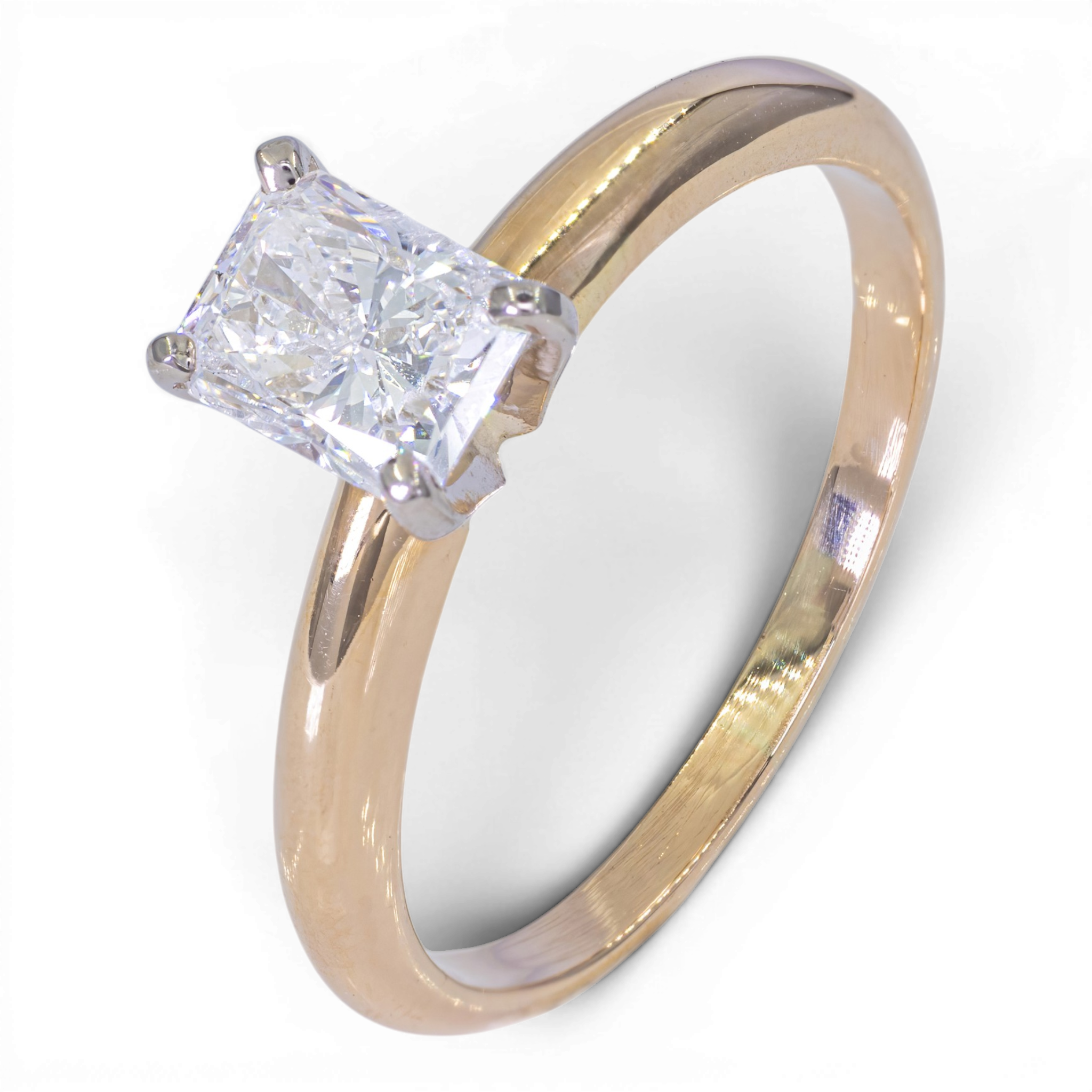 14K Gouden ring – 0,80CT Diamant Solitair