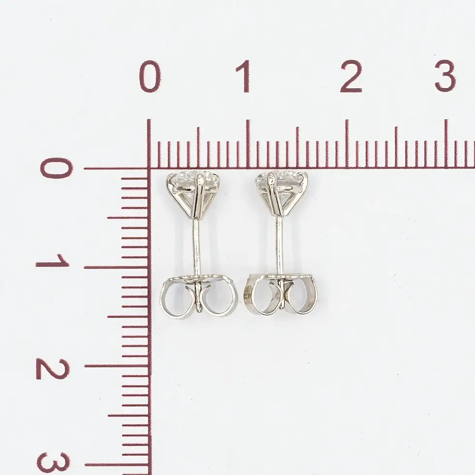 Thumbnail: 14K Gouden oorbellen – 0,80CT Diamanten