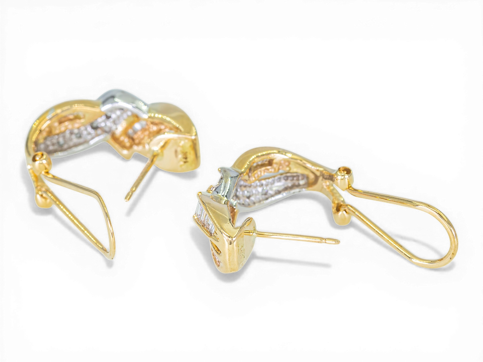 Thumbnail: 14K Gouden oorbellen – 0,50CT Diamanten