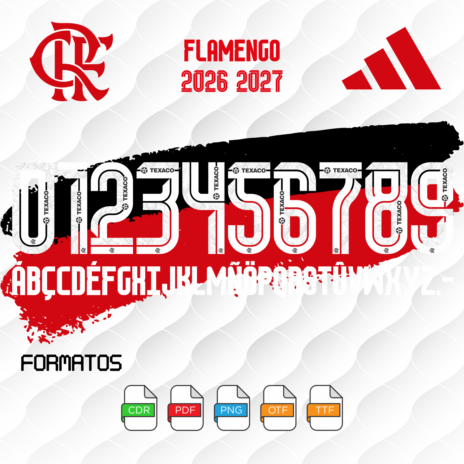 Fonte Vetorizada – Flamengo-RJ Uniforme Home Original (2026/2027)