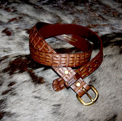 Croc Belt Brown