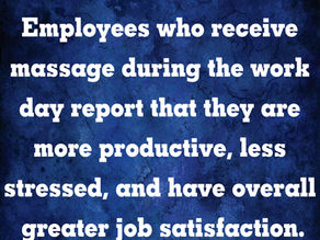 Massage Tips and Trivia: Massage helps employee satisfaction and productivity