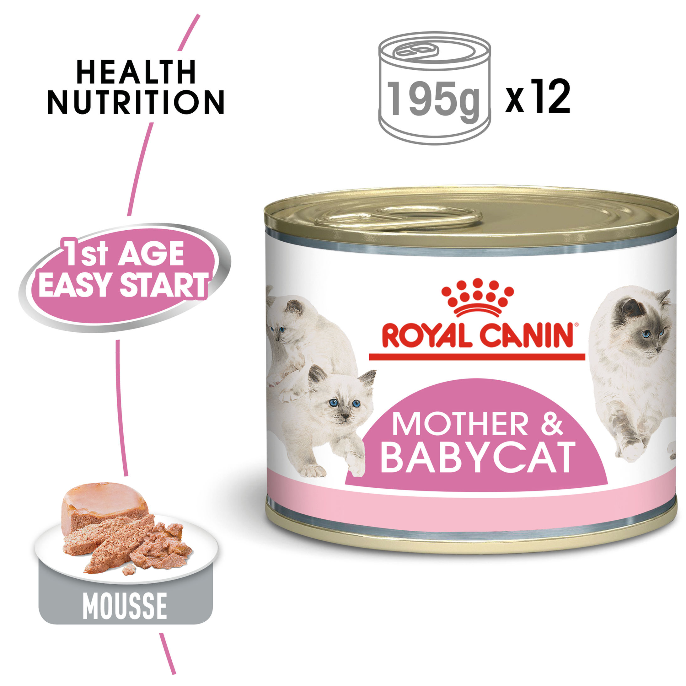 Feline Health Nutrition Mother & Babycat Mousse (WET FOOD - Cans) 195g