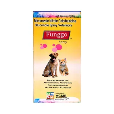 Miconazole Nitrate Chlorhexidine Gluconate Spray Veterinary Funggo Spray