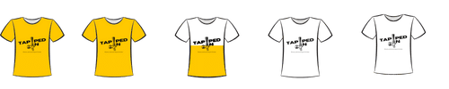 Infographic of 2.5 yellow shirts, 2.5 white, representing a score of 2.5/5