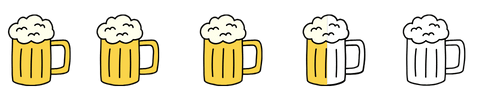 Score of 3.5 out of 5 beer mugs