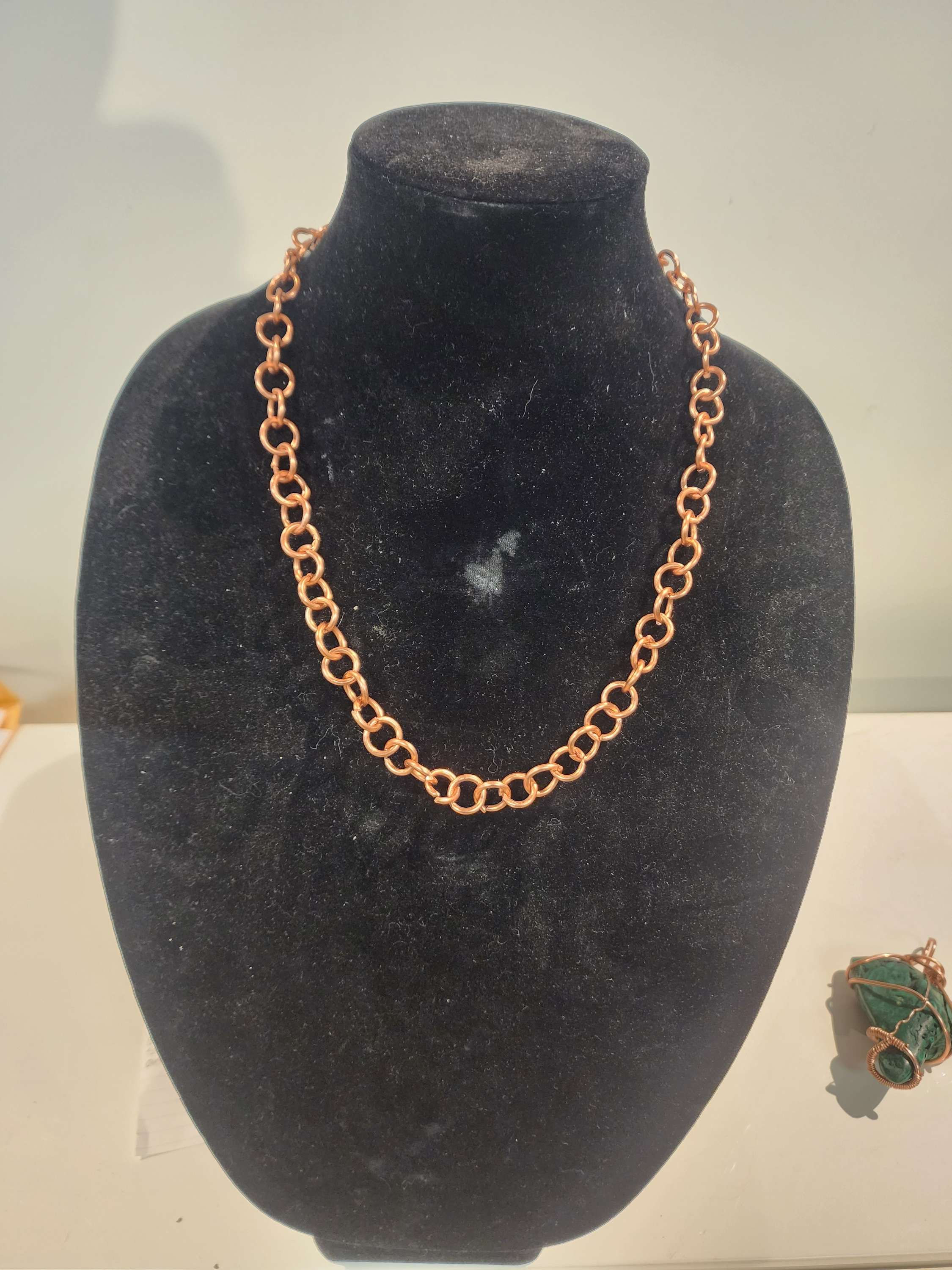 22 inch solid copper adjustable necklace 