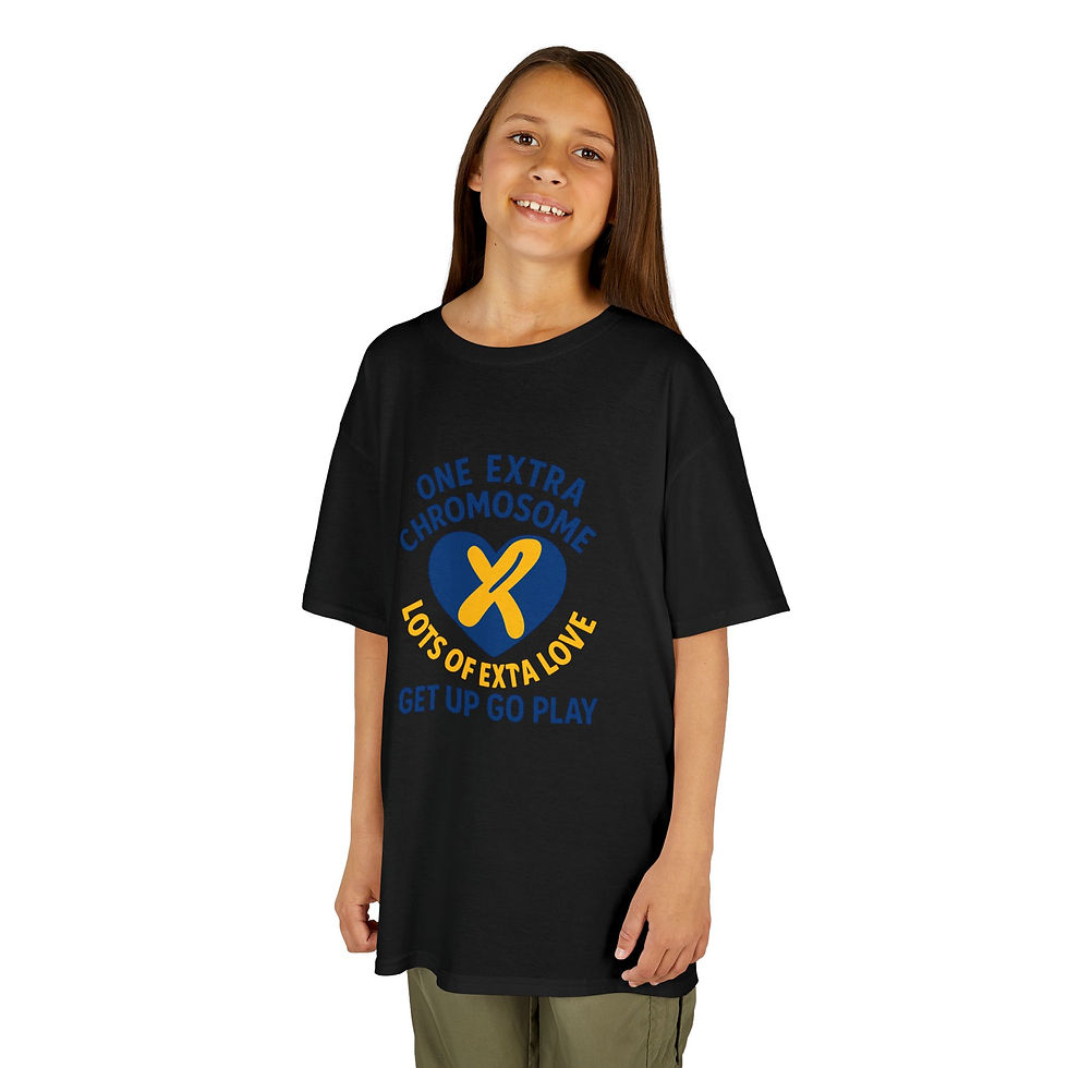 縮圖：One Extra Chromosome - Youth Tee, Celebration, Perfect for Awareness XS-XL
