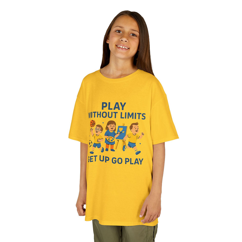 縮圖：Play Without Limits - Youth Tee, Celebration, Perfect for Awareness XS-XL