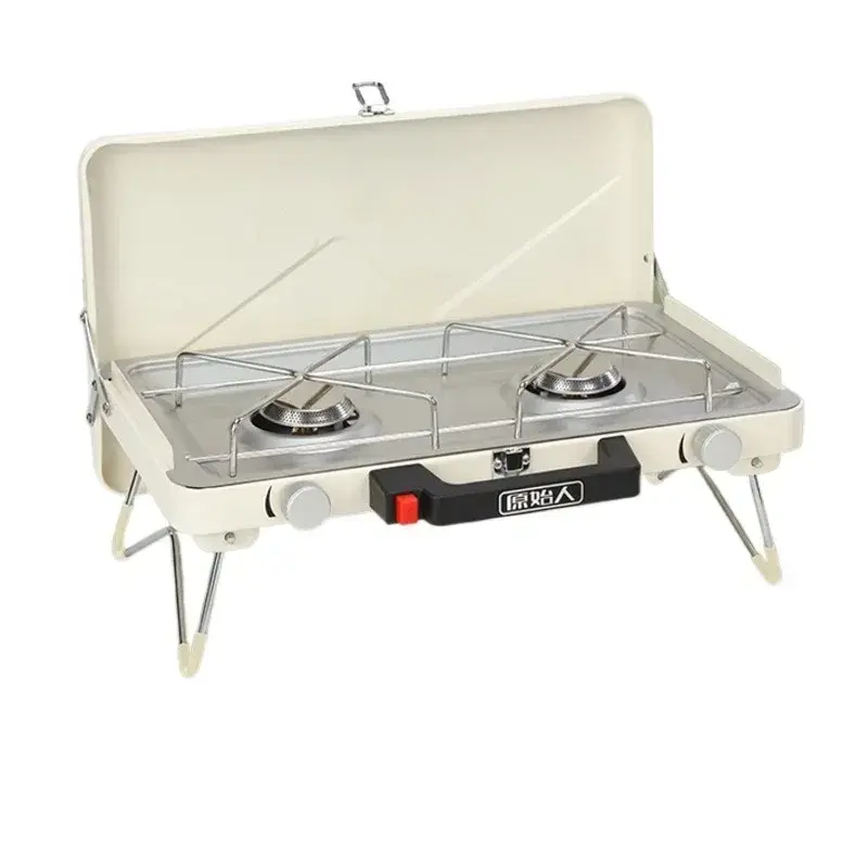 Thumbnail: Stylish Outdoor Portable Gas BBQ Grill Double-Headed Barbecue Grill for Camping